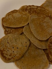 homemade pancakes, delicious food, top view