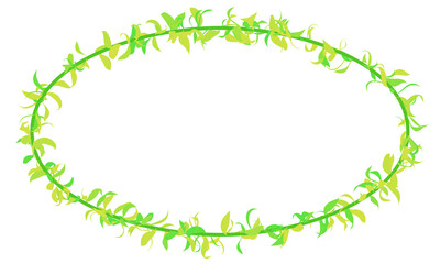 Vine Decor. Leaf frame 3d rendering.
