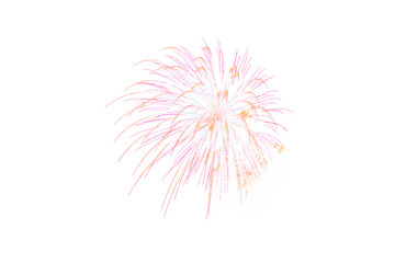 Colorful fireworks display bursting brightly against a dark night sky for celebration