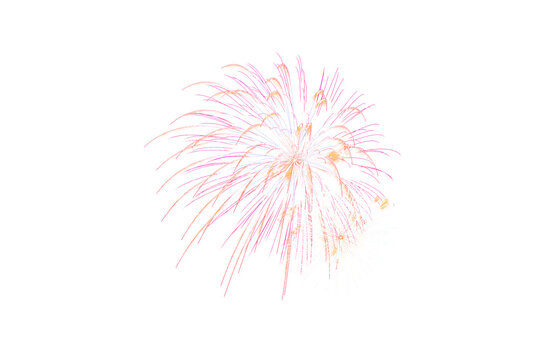 Colorful fireworks display bursting brightly against a dark night sky for celebration