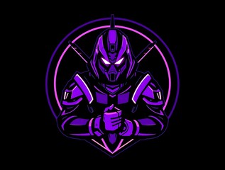 Purple futuristic ninja