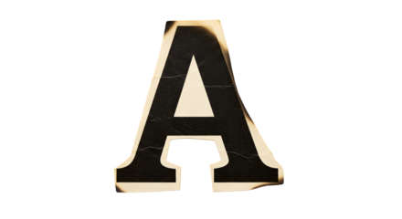 Letter A Cutouts: Real Newspaper & Magazine Fragments Photographed on White | High Definition | PNG image with transparent background