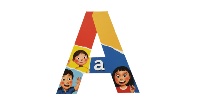 Letter A Cutouts: Real Newspaper & Magazine Fragments Photographed on White | High Definition | PNG image with transparent background