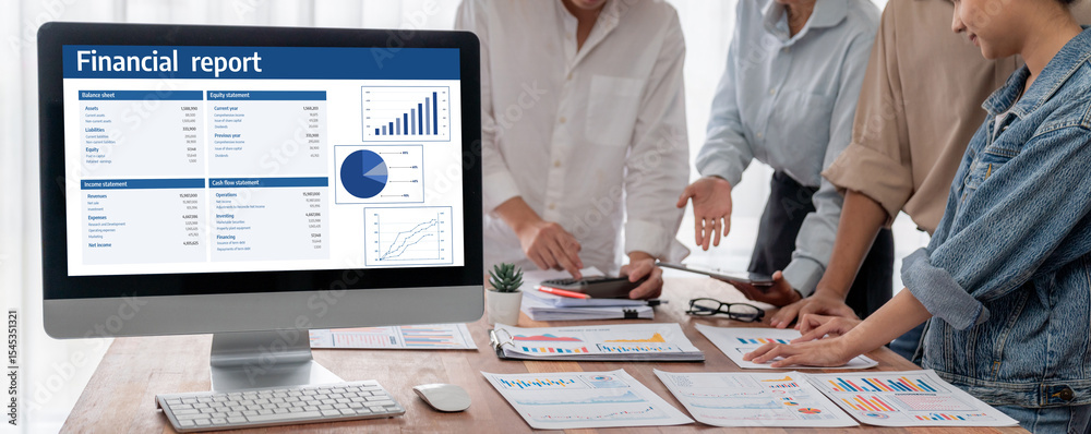 Poster business data dashboard provide business intelligence analytic for marketing strategy planning brisk