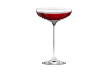 Elegant champagne cocktail in a stylish coupe glass on black background