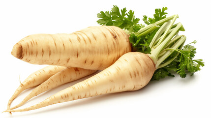 Parsnips isolated on white background 