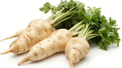 Parsnips isolated on white background 