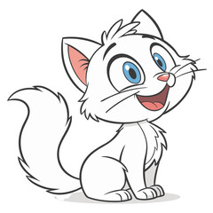 cartoon cat with a big smile