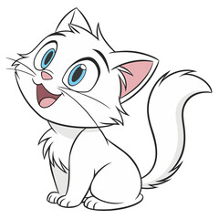 cartoon cat with a big smile