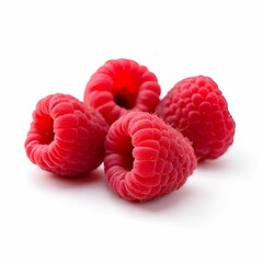 Raspberry isolated on white background. Food packaging, nutrition content, advertisements, or health and wellness designs