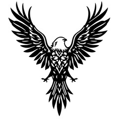 Soaring Freedom: Stylized American Eagle Silhouette