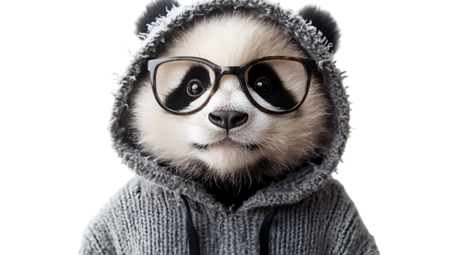 Panda wearing glasses - Powered by Adobe