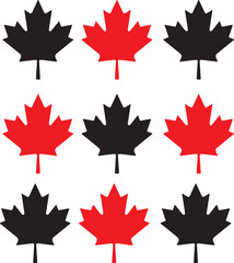 canadian flag set, canadian maple leaves, leaf, maple, autumn, canada, flag, 