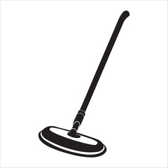 Mop silhouette vector , floor cleaning mop 
