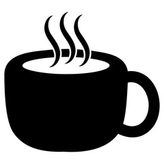 Coffee Mug WIth Steam Isolated On White