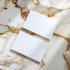 Business Card Mockup on Marble Surface