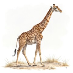 Obraz premium giraffe isolated on white