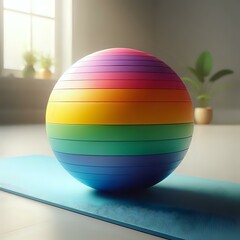 colorful pilates ball