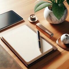 notebook and pen