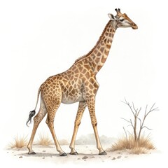 Obraz premium giraffe isolated on white