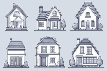 Row of colorful houses with large windows overlooking a cobblestone street in a quaint European village.