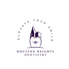 city dentist logo design, city dentistry logo, houston heights logo