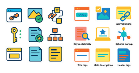 Colorful SEO Icon Grid