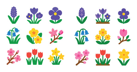 Spring Flower Icons