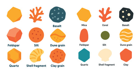 Colorful Sand Grain Icons