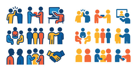 Fototapeta premium Social Interaction Icons