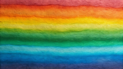 Horizontal layered rainbow texture background, vibrant color gradient, textured surface