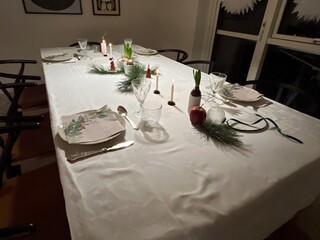 table setting for a dinner