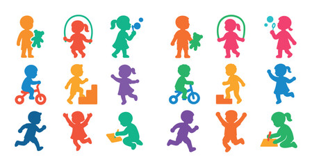 Naklejka premium Kids Activity Icons