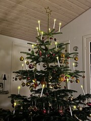 christmas tree with candles