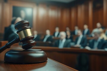 Gavel with Courtroom, Justice, and Law. (9)