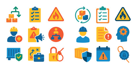 Fototapeta premium Risk Management Icons