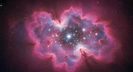 Cosmic Rose Nebula A Stunning Image of Stellar Birth and Galactic Beauty