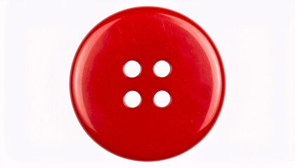 Fototapeta premium Single Round Red Plastic Button