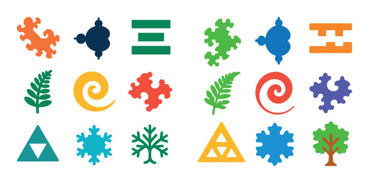 Colorful Fractal Icons