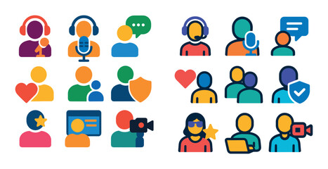 Fototapeta premium Colorful Social Media Icons