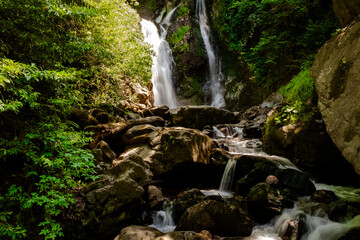 Fototapeta premium Oylat hot springs and waterfalls are located in the Oylat village of İnegöl district within the borders of Bursa province.