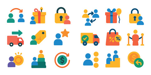 Colorful Loyalty Icons