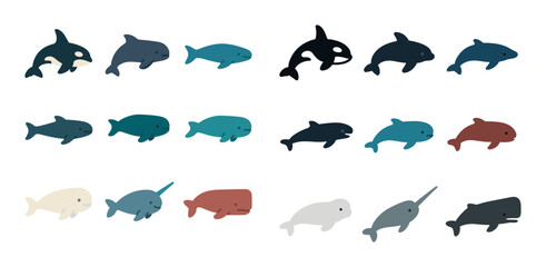 Whale Icons Grid