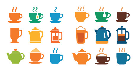 Colorful Beverage Icons