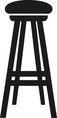 Bar Stool Icon Modern Minimalist High Chair Vector Illustration