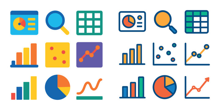Colorful Analytics Icons