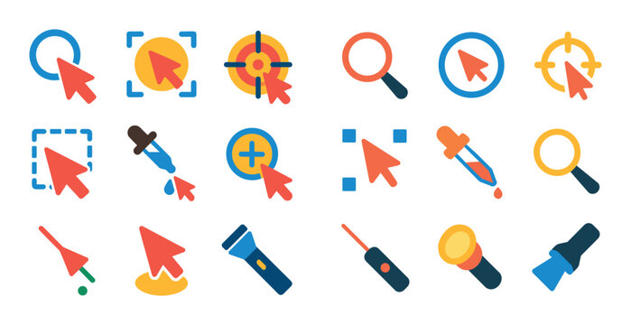 Colorful Pointer Icons