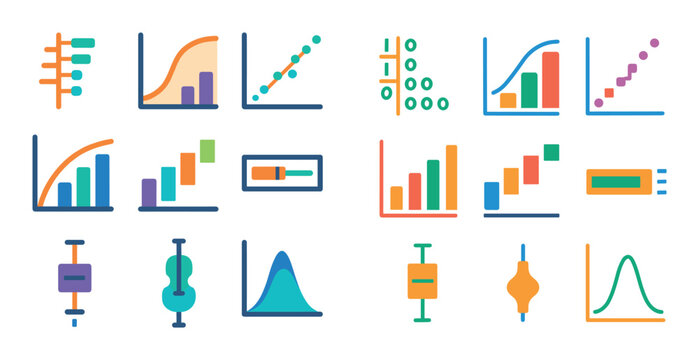 Colorful Statistical Icons