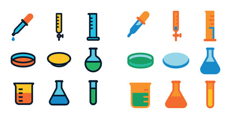 Colorful Chemistry Icons