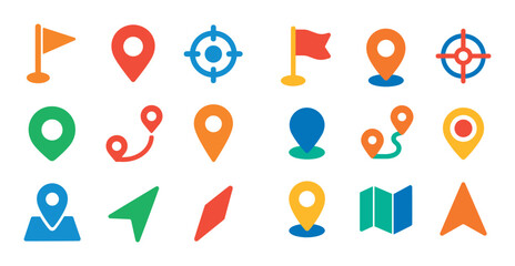 Colorful Map Icons